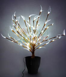 Светодиодная композиция Цветок в горшке 60 см., 24V, 96 белых LED ламп, Beauty Led(JY73001A)