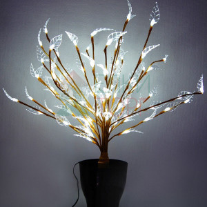 Светодиодная композиция Цветок в горшке 60 см., 24V, 96 белых LED ламп, LTC (JY73001A)