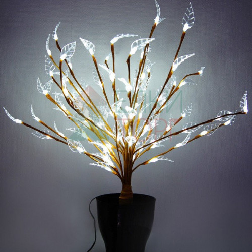 Светодиодная композиция Цветок в горшке 60 см., 24V, 96 белых LED ламп, Beauty Led(JY73001A)