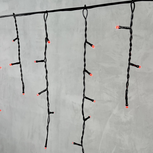 Светодиодная бахрома 3,1*0,5 м., 150 красных LED ламп, черный провод ПВХ, LTC (PIL150-11-2R) в Санкт-Петербурге