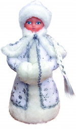 Снегурочка под елку 35 см, белая в упаковке, Батик (СН-02)