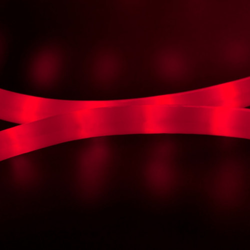 Дюралайт светодиодный 2-х проводной, диаметр 13 мм., 220В, красные LED лампы 36 шт на 1 м., бухта 100 м., матовый, статика, Teamprof (TPF-DL-2WHM-100-240-R) в Санкт-Петербурге