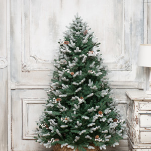 Искусственная елка Амелия заснеженная 150 см., 100% литая хвоя, ЕлкиТорг (163150)
