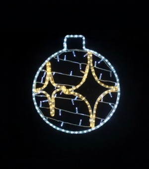 Светодиодная фигура Шар Сириус 83*90 см., 24В, Тёплый белый/Белый, TeamProf (960224)