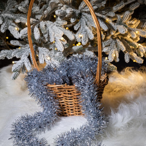 Мишура Шарм д.80 мм., дл.2 м.,серебро, КАЗ КОМ (Г-283/серебро)