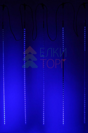Гирлянда Тающие сосульки 5*1 м., 24V., 480 синих LED ламп, коннектор, черный ПВХ, Beauty Led (CCL480-10-1B)