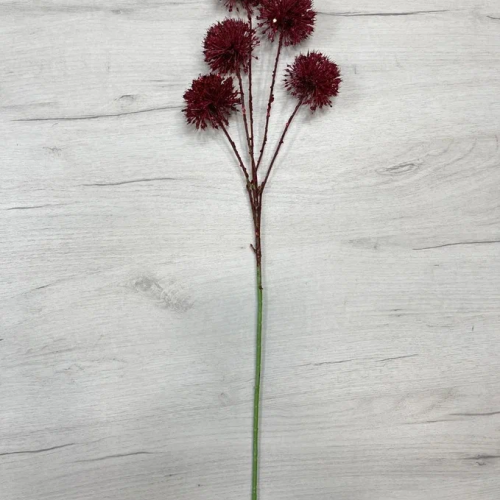 Ветвь Аллиум бордовая 70 см., Christmas DeLuxe (89544)