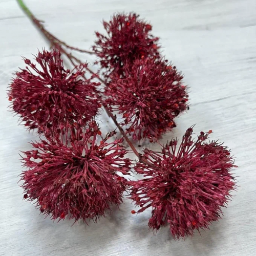 Ветвь Аллиум бордовая 70 см., Christmas DeLuxe (89544)