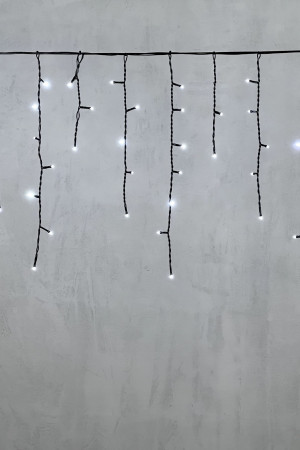 Светодиодная бахрома 3,1*0,5 м., 150 холодных белых LED ламп, черный провод ПВХ, LTC (PIL150-11-2W)