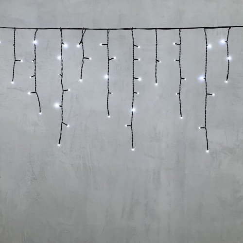 Светодиодная бахрома 3,1*0,5 м., 150 холодных белых LED ламп, черный провод ПВХ, LTC (PIL150-11-2W)