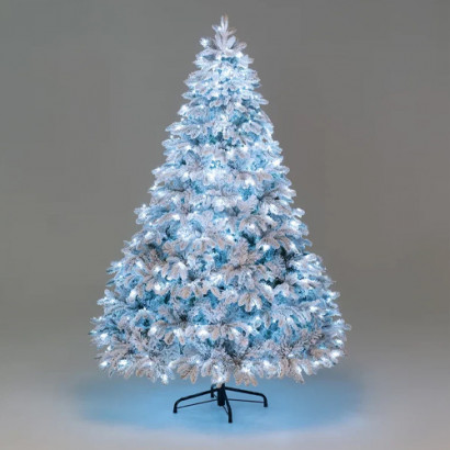 Искусственная елка Камчатская заснеженная 300 см., 840 холодных белых Led ламп., литая хвоя+пвх, ЕлкиТорг (178300)
