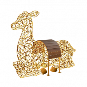 Светодиодная фигура Олениха с лавочкой 140 см., Сад Радости (SR044)