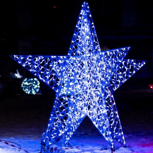 Светодиодная инсталляция Звезда объемная композит 150 см., Сад Радости (SR339)