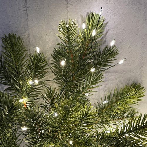 Светодиодная нить кластер 960 теплых белых ламп, 6 м., 8 режимов, зеленый провод, Christmas DeLuxe (87448)