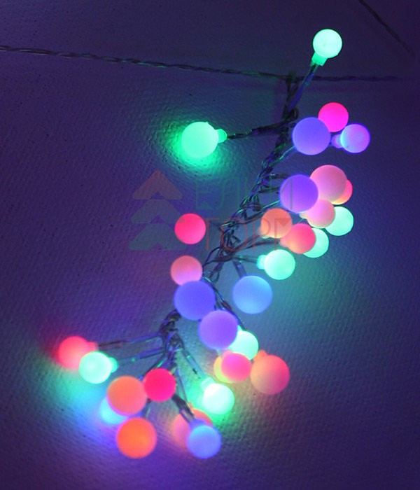 Светодиодная гирлянда "Грозди винограда" 3*0.3 м., 220V, 256 разноцветных LED ламп, прозрачный ПВХ, Beauty Led (JY1008)