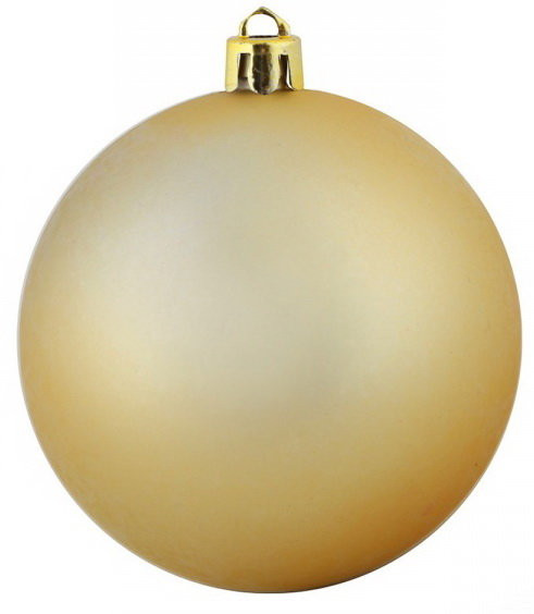 Пластиковый матовый шар 250 мм, цвет золото, Snowmen (ЕК0071)