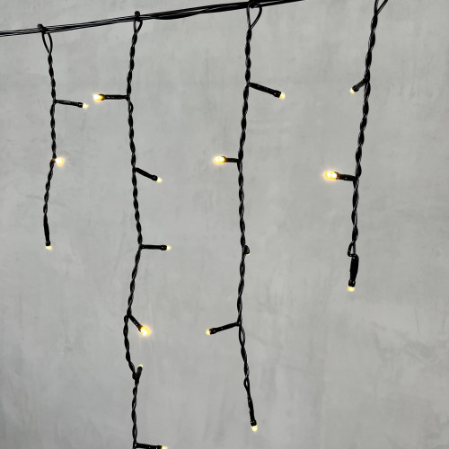 Светодиодная бахрома 3,1*0,5 м., 150 теплых белых LED ламп, черный провод ПВХ, LTC (PIL150-11-2WW) в Санкт-Петербурге