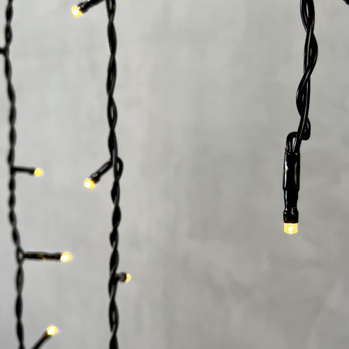 Светодиодная бахрома 3,1*0,5 м., 150 теплых белых LED ламп, черный провод ПВХ, LTC (PIL150-11-2WW) в Санкт-Петербурге