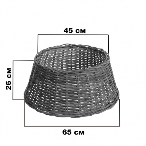 Корзина для декорирования подставки 28х65 см., светло-коричневая, Christmas DeLuxe (83792)