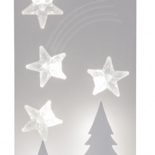 Светильник декоративный Звездный Лес 36х13 см., 12 LED ламп, на батарейках, белый, Star Trading (650-17)