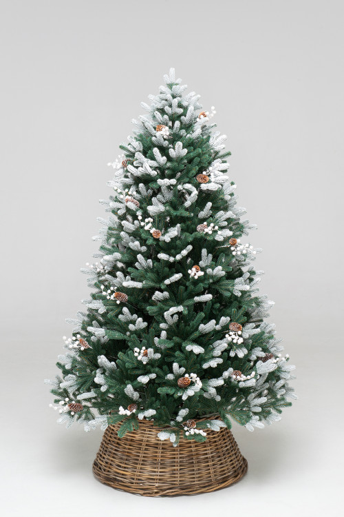 Искусственная елка Амелия заснеженная 210 см., 100% литая хвоя, ЕлкиТорг (163210)