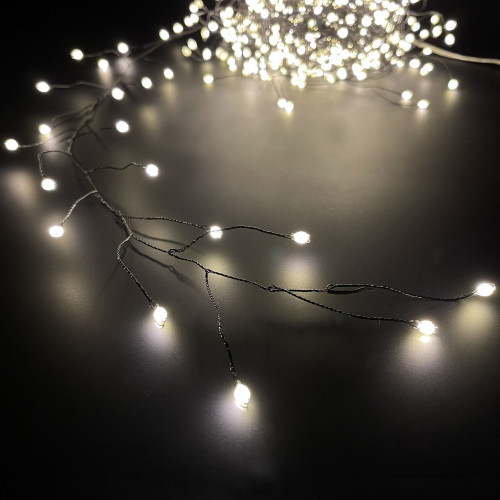 Светодиодная нить-роса Капли Luca Snake Grande 15 м., 600 экстра белых ламп, 24В, черный провод, LUCA (84918)