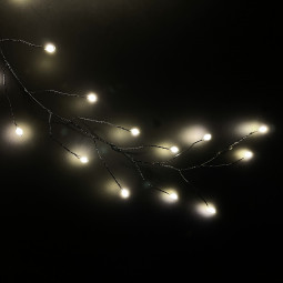 Светодиодная нить-роса Капли Luca Snake Grande 15 м., 600 экстра белых ламп, 24В, черный провод, LUCA (84918)