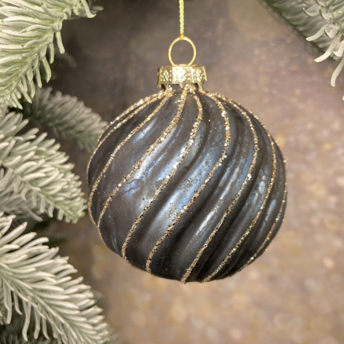 Набор стеклянных шаров Фригат 80 мм., 12 шт., синий, Christmas DeLuxe (85685-87189)