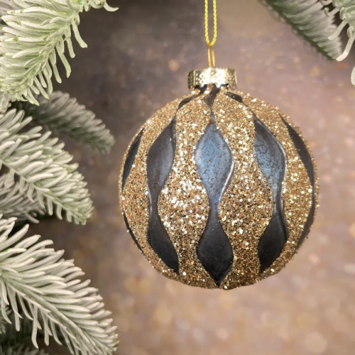 Набор стеклянных шаров Фригат 80 мм., 12 шт., синий, Christmas DeLuxe (85685-87189)