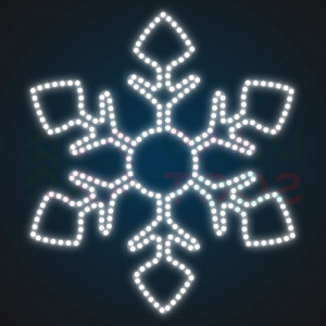 Светодиодная снежинка Мотив 0.7 м., холодный-белый, 220В., Conso (FL14)