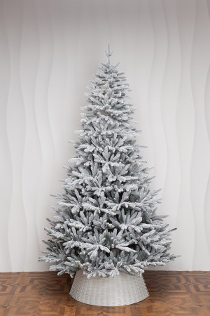 Искусственная елка Хеймдалль заснеженная 150 см., 100% литая хвоя, с теплыми белыми Led лампами, ЕлкиТорг (259150)