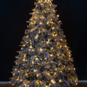 Искусственная елка Камчатская заснеженная 300 см., 840 теплых белых Led ламп., литая хвоя+пвх, ЕлкиТорг (134300)