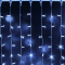 Светодиодный занавес 400 холодных белых LED ламп, 2*2 м., мерцание, прозрачный провод ПВХ, Teamprof (TPF-C2*2F-CT/W)