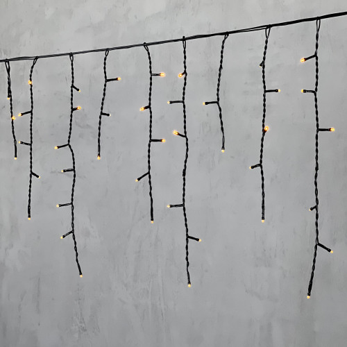 Светодиодная бахрома 3,1*0,5 м.,150 желтых LED ламп, черный провод ПВХ, LTC (PIL150-11-2Y) в Санкт-Петербурге