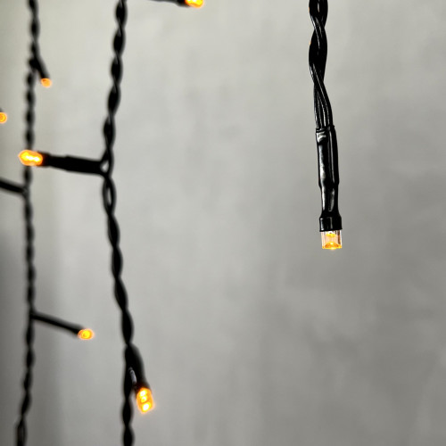 Светодиодная бахрома 3,1*0,5 м.,150 желтых LED ламп, черный провод ПВХ, LTC (PIL150-11-2Y) в Санкт-Петербурге