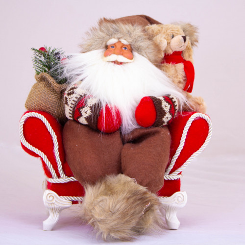 Санта-Клаус в красном кресле 26 см., Театр Подарков (С21-121317)