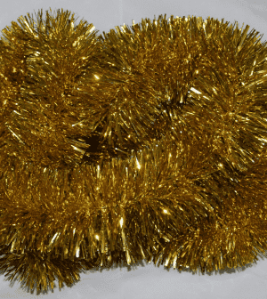 Мишура цвет золото, диаметр 100 мм., длина 3 м., ЕлкиТорг (M100gold)