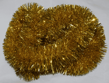 Мишура цвет золото, диаметр 100 мм., длина 3 м., ЕлкиТорг (M100gold)