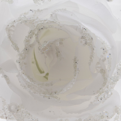 Декоративный цветок Сахарная роза белоснежная 11*8 см., Kaemingk (629346)