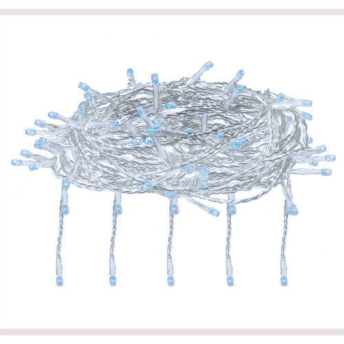 Светодиодный занавес 156 холодных белых LED ламп, 1.5*1.5 м., 220В, 8 режимов, прозрачный провод, Vegas (55078) в Санкт-Петербурге