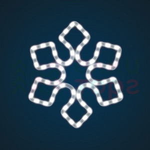 Светодиодная снежинка Мини 0.35 м., холодный-белый, 220В., Conso (FL01)