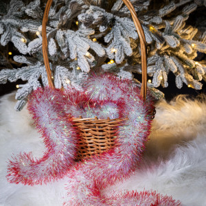 Мишура Хамелеон д.100 мм., дл.2 м.,красный, КАЗ КОМ (Г-235/красный)