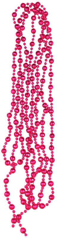 Бусы, пластик, 1 шт., (длина 5,4 м., диаметр 12 мм., розовый) Snowmen (Е50173)