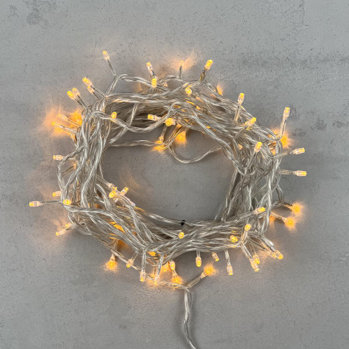 Светодиодная нить 100 желтых LED ламп, 10 м., 220-230В., прозрачный провод ПВХ, LTC (PST100-10-2Y) в Санкт-Петербурге