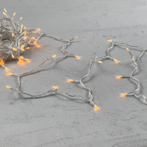 Светодиодная нить 100 желтых LED ламп, 10 м., 220-230В., прозрачный провод ПВХ, LTC (PST100-10-2Y) в Санкт-Петербурге