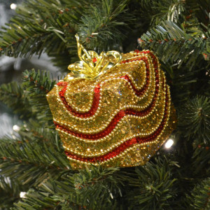 Украшение Волшебный куб золотой 8х8 см. (522807)