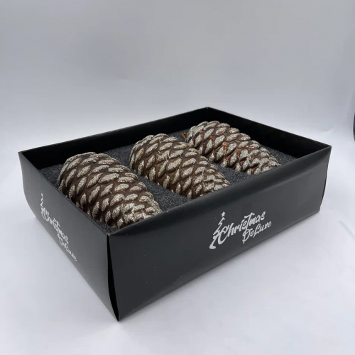 Набор елочных украшений Шишки 15х6,8 см., коричневый, 3 шт., Christmas DeLuxe (13123)