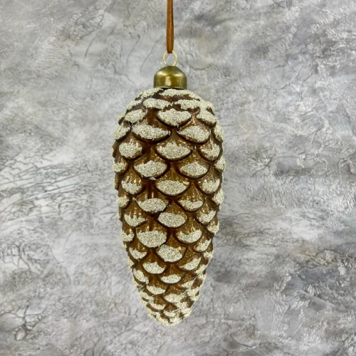 Набор елочных украшений Шишки 15х6,8 см., коричневый, 3 шт., Christmas DeLuxe (13123)