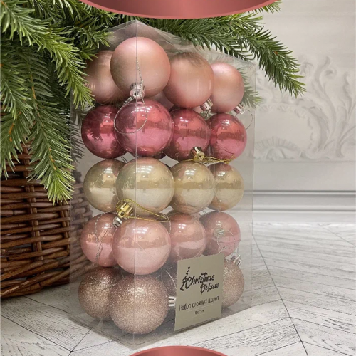 Набор пластиковых шаров Толледо 60 мм., 30 шт., Christmas DeLuxe (89769)