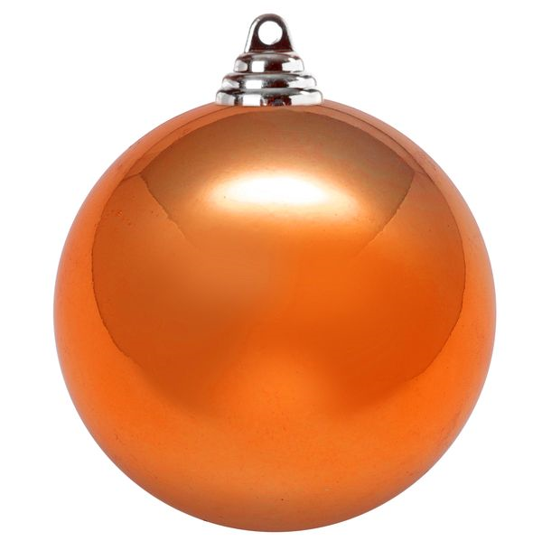 Пластиковый шар 200 мм., оранжевый глянец., 1 шт., Snowmen (ЕК0467)